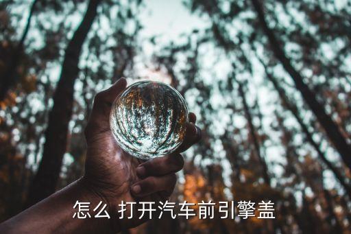怎么 打开汽车前引擎盖