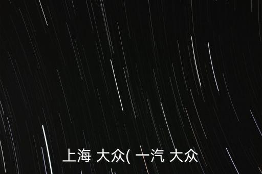 上海 大众( 一汽 大众