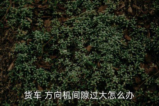 货车 方向机间隙过大怎么办
