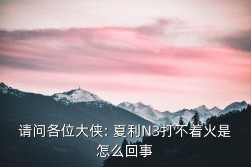 请问各位大侠: 夏利N3打不着火是怎么回事