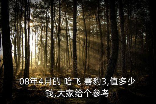 08年4月的 哈飞 赛豹3,值多少钱,大家给个参考
