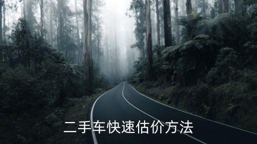 二手车快速估价方法