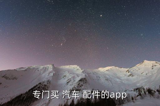 专门买 汽车 配件的app