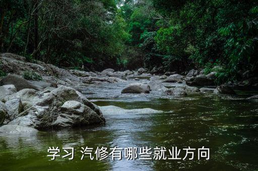 学习 汽修有哪些就业方向