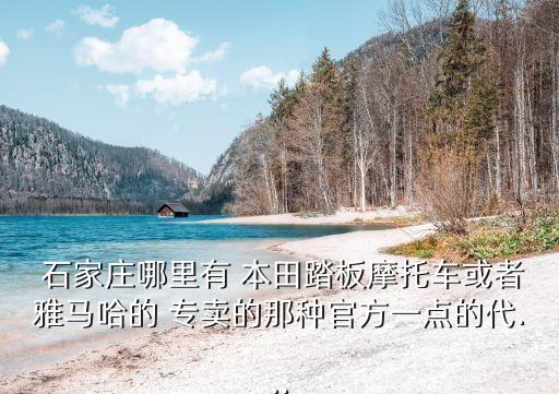  石家庄哪里有 本田踏板摩托车或者雅马哈的 专卖的那种官方一点的代...