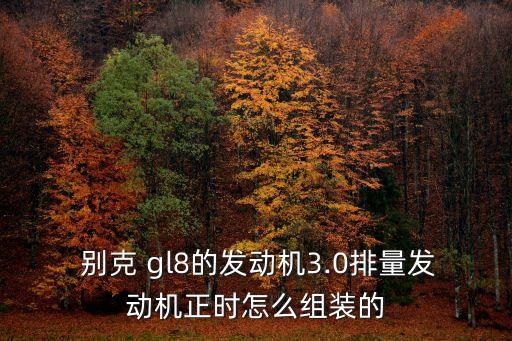  别克 gl8的发动机3.0排量发动机正时怎么组装的