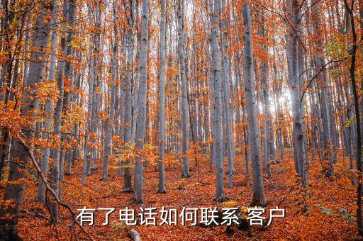 有了电话如何联系 客户