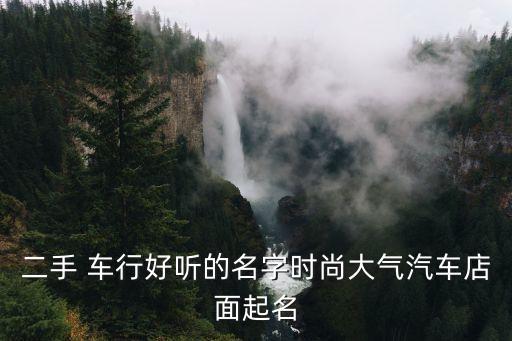 二手 车行好听的名字时尚大气汽车店面起名