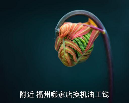 附近 福州哪家店换机油工钱