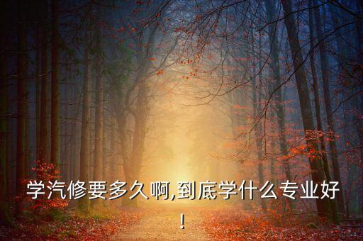  学汽修要多久啊,到底学什么专业好!