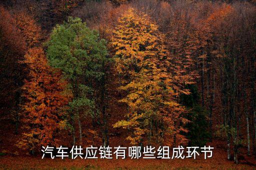 汽车供应链有哪些组成环节