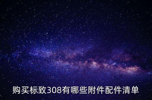 购买标致308有哪些附件配件清单