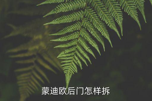 蒙迪欧后门怎样拆