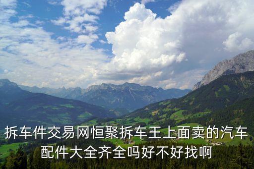拆车件交易网恒聚拆车王上面卖的汽车配件大全齐全吗好不好找啊