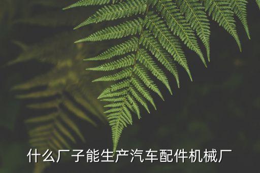 汽车配件加工生产，汽车配件生产厂家具体有哪些