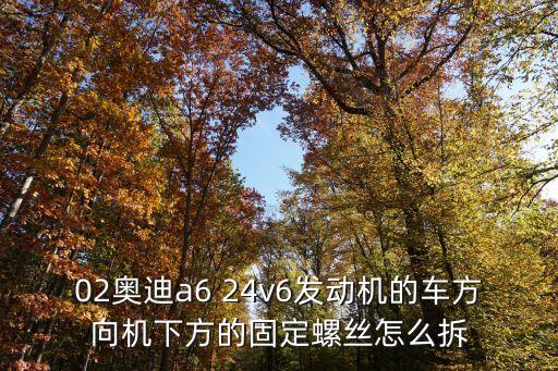 02奥迪a6 24v6发动机的车方向机下方的固定螺丝怎么拆