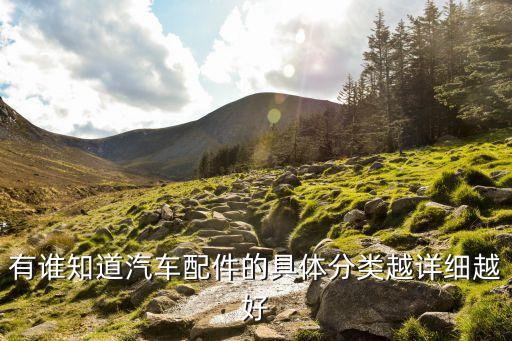 有谁知道汽车配件的具体分类越详细越好