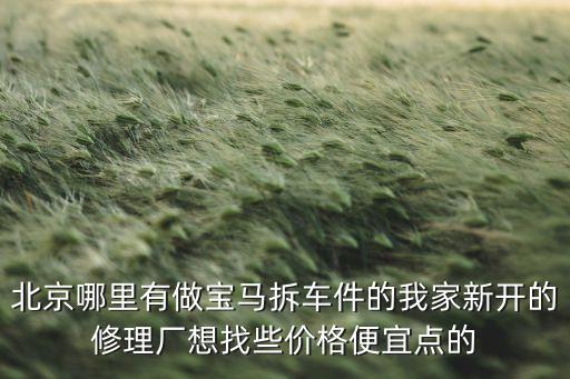 北京哪里有做宝马拆车件的我家新开的修理厂想找些价格便宜点的