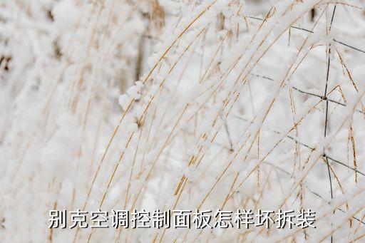 别克空调控制面板怎样坏拆装
