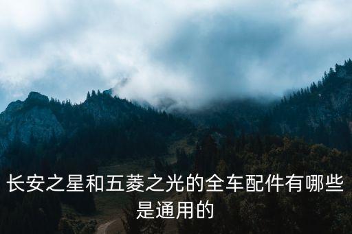 五菱汽车配件大全，长安之星和五菱之光的全车配件有哪些是通用的