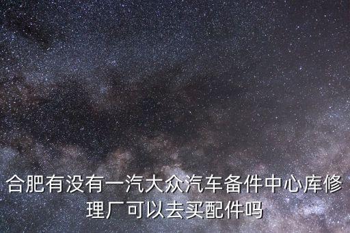 合肥有没有一汽大众汽车备件中心库修理厂可以去买配件吗