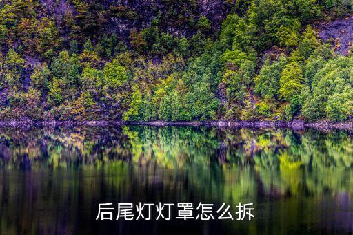 后尾灯灯罩怎么拆