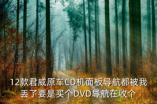 12款君威原车CD机面板导航都被我丢了要是买个DVD导航在收个