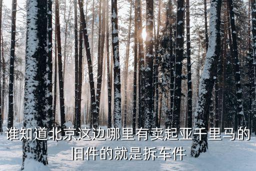谁知道北京这边哪里有卖起亚千里马的旧件的就是拆车件