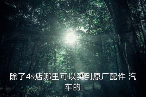 原装汽车配件，汽车原车内饰配件应该去哪里购买