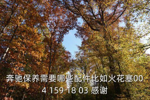 奔驰保养需要哪些配件比如火花塞004 159 18 03 感谢