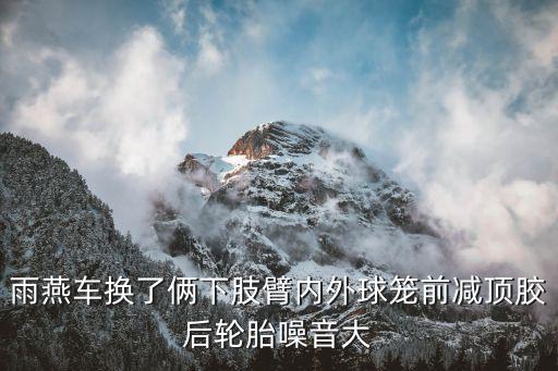 雨燕车换了俩下肢臂内外球笼前减顶胶后轮胎噪音大