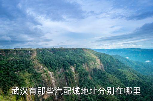 武汉有那些汽配城地址分别在哪里