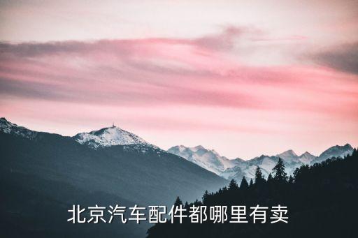 北京汽车配件都哪里有卖