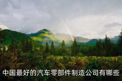 中国最好的汽车零部件制造公司有哪些