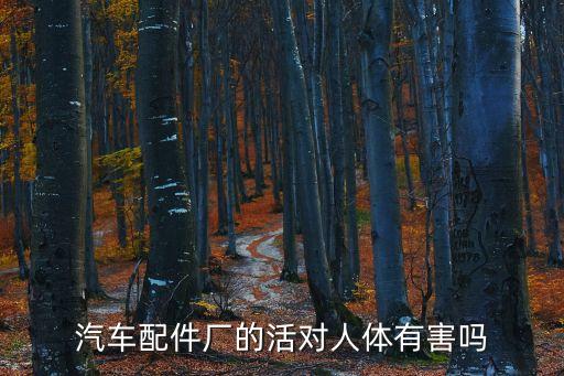 汽车配件厂的活对人体有害吗