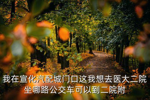 我在宣化汽配城门口这我想去医大二院坐哪路公交车可以到二院附