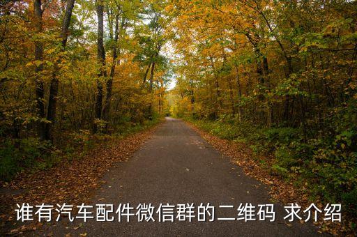 日产汽车配件交流群，谁有汽车配件微信群的二维码 求介绍