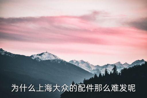 为什么上海大众的配件那么难发呢