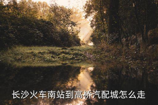 长沙火车南站到高桥汽配城怎么走