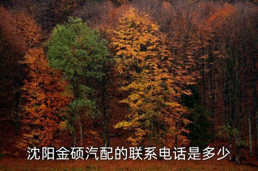 沈阳金硕汽配的联系电话是多少