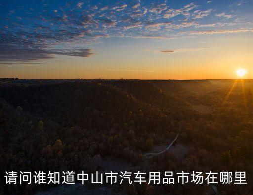请问谁知道中山市汽车用品市场在哪里