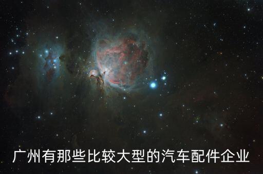 广州有那些比较大型的汽车配件企业