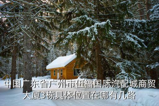 中国广东省广州市伍福国际汽配城商贸大厦3栋具体位置在哪有几路