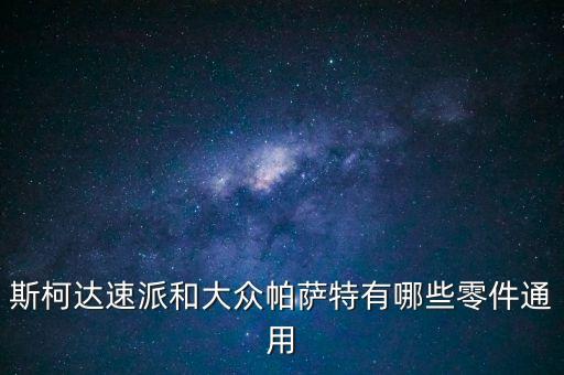 斯柯达速派和大众帕萨特有哪些零件通用