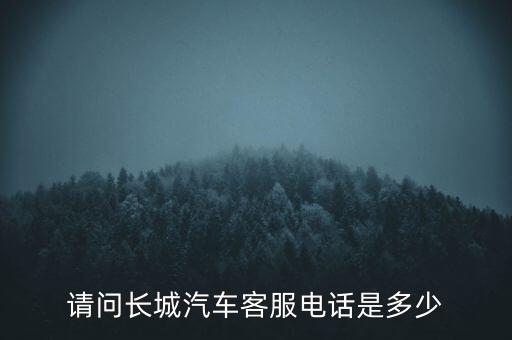 请问长城汽车客服电话是多少