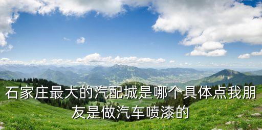 石家庄最大的汽配城是哪个具体点我朋友是做汽车喷漆的