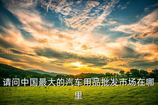 请问中国最大的汽车用品批发市场在哪里