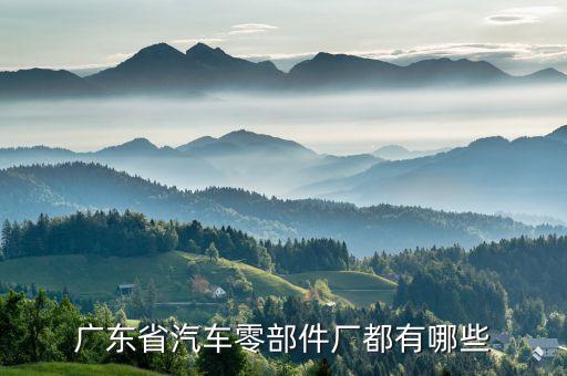 广东省汽车零部件厂都有哪些