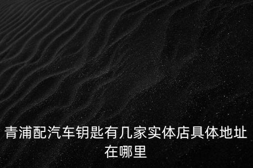 青浦配汽车钥匙有几家实体店具体地址在哪里