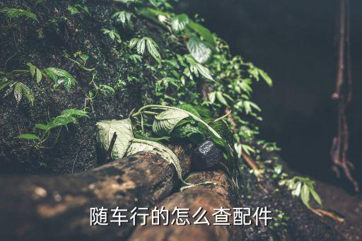 随车行的怎么查配件